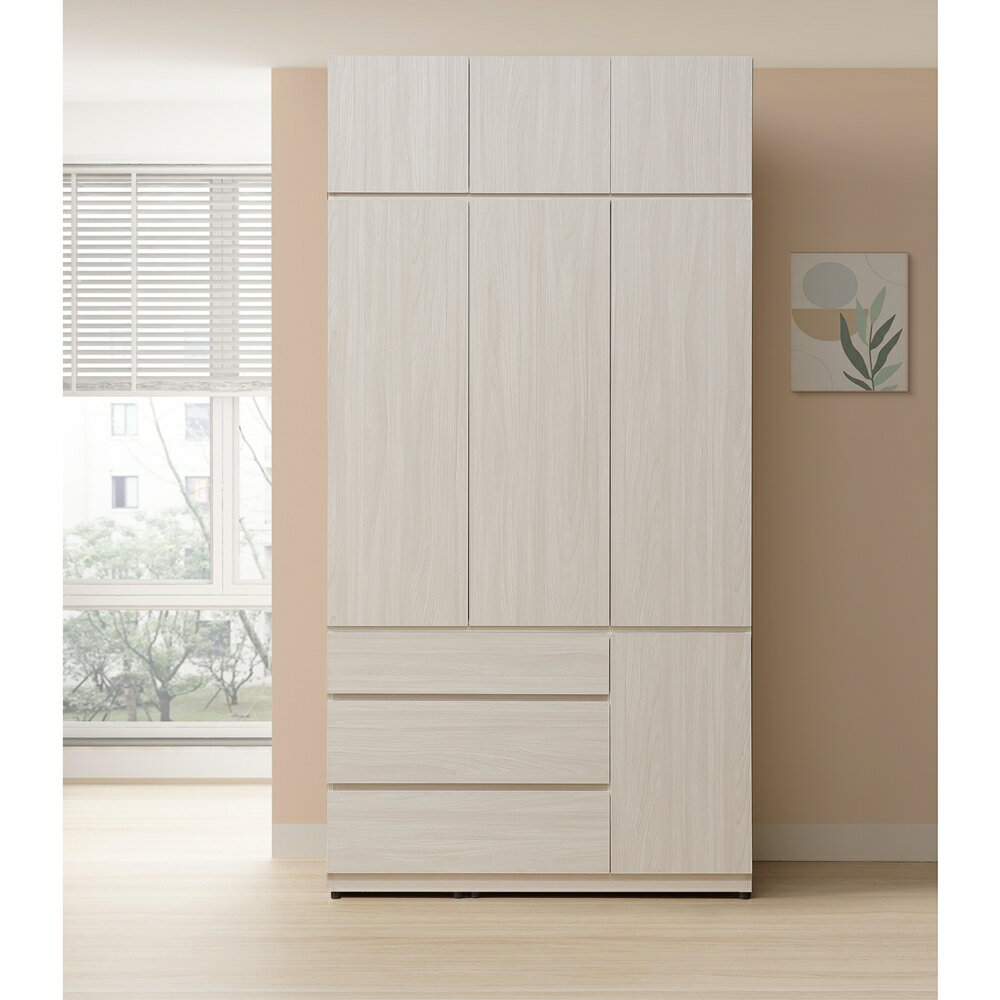 【直人木業】UL極簡風白榆木120CM開門高被櫃衣櫃｜休閒空間｜APP結帳再賺4%點數 1