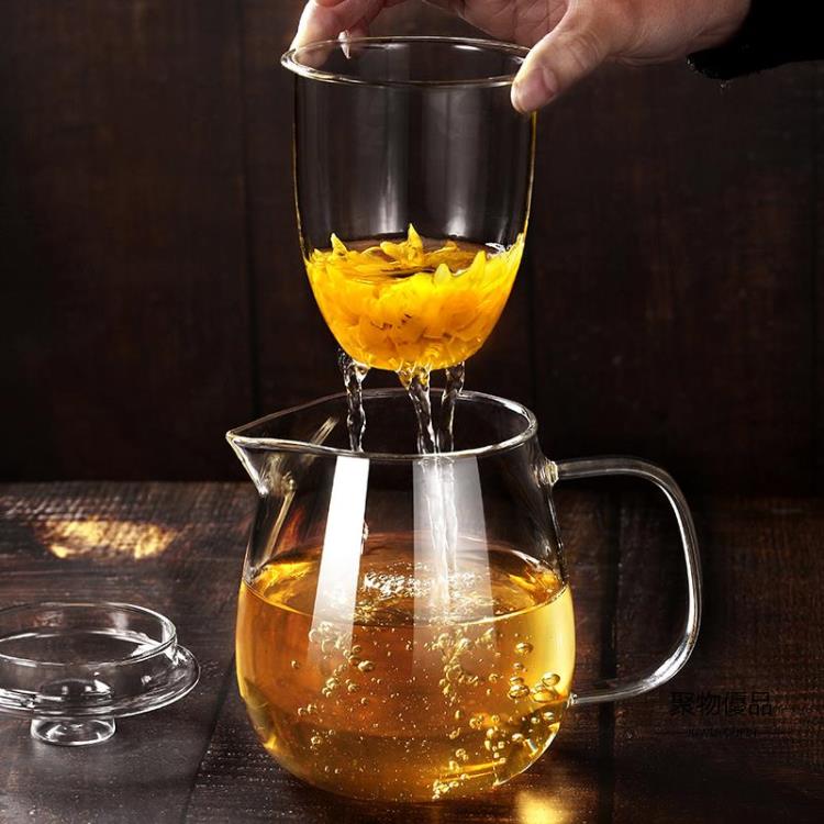 冷水壺 玻璃茶壺加厚家用單壺耐熱高溫花茶水分離過濾泡茶壺茶具