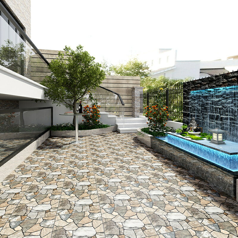 地磚美式露臺戶外地磚400X400陽臺花園防凍防滑地板磚庭院仿古磚瓷磚