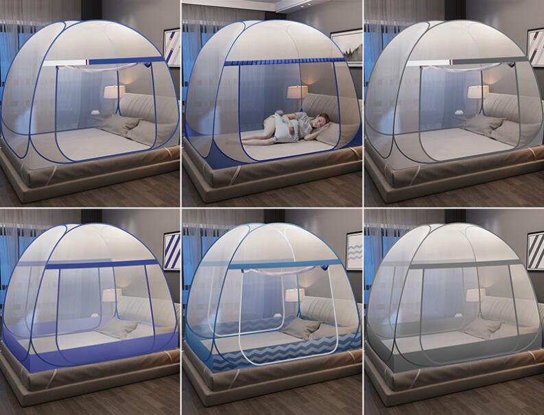 【可開發票】免安裝蒙古包可折疊蚊帳1.5m床家用學生宿舍1.2米紋賬 3