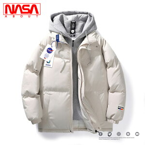 NASA聯名棉服男款冬季潮牌青少年高中學生棉衣羽絨服外套加厚棉襖