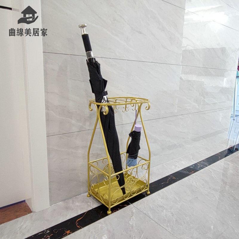 傘架 雨傘架 雨傘收納架 傘桶 雨傘架家用傘筒落地式放折疊子鐵藝大容量雨傘桶收納桶現代