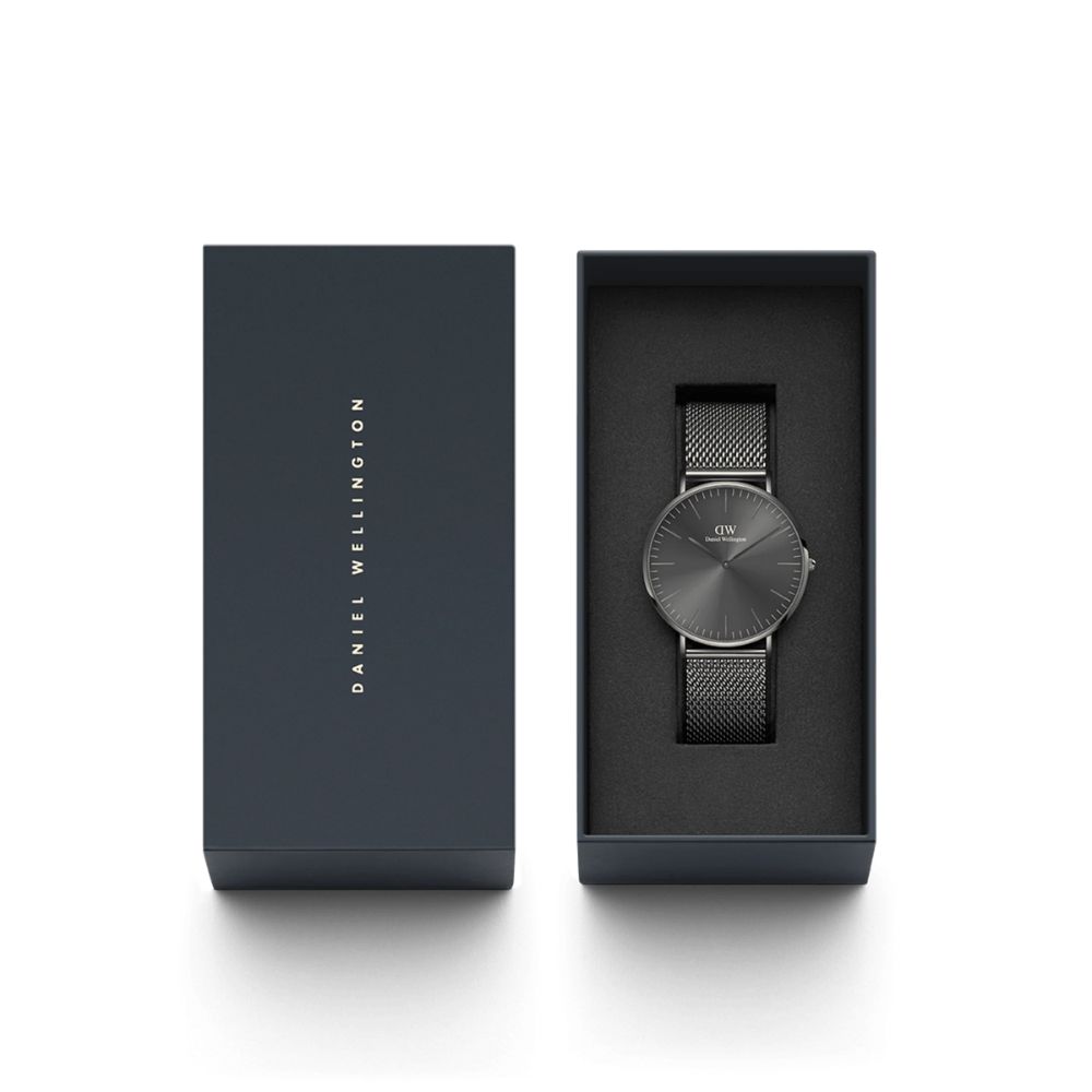 送禮首選★Daniel Wellington DW Classic Mesh Graphite 經典極簡美學米蘭帶手錶DW00100630    【全館滿額折價★APP下單點數4倍送】線上購買享_實體門市同步服務 6