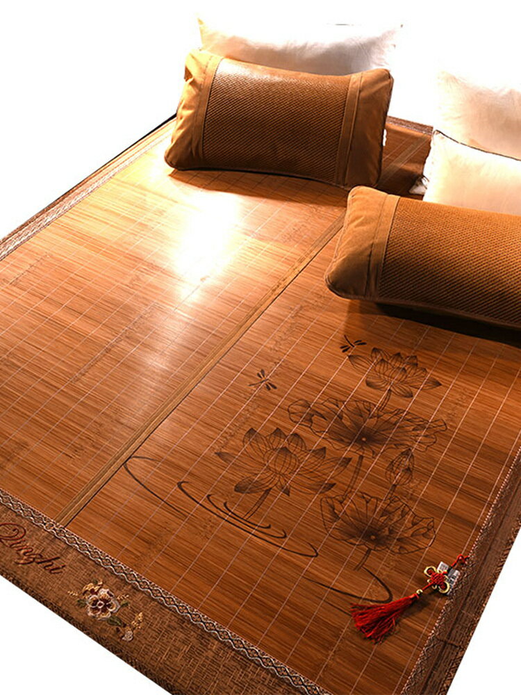 涼席1.8m折疊夏天竹蓆竹子雙面夏季席子家用冰絲裸睡正反冬夏兩用