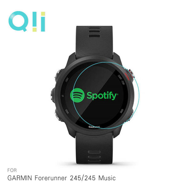 【愛瘋潮】Qii GARMIN Forerunner 245/245 Music 玻璃貼 手錶保護貼【APP下單4%點數回饋】