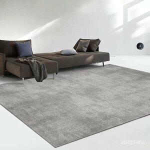 【北歐地毯簡約客廳茶几墊黑灰純色大面積家用臥室床邊毯可定製免洗地毯si5W