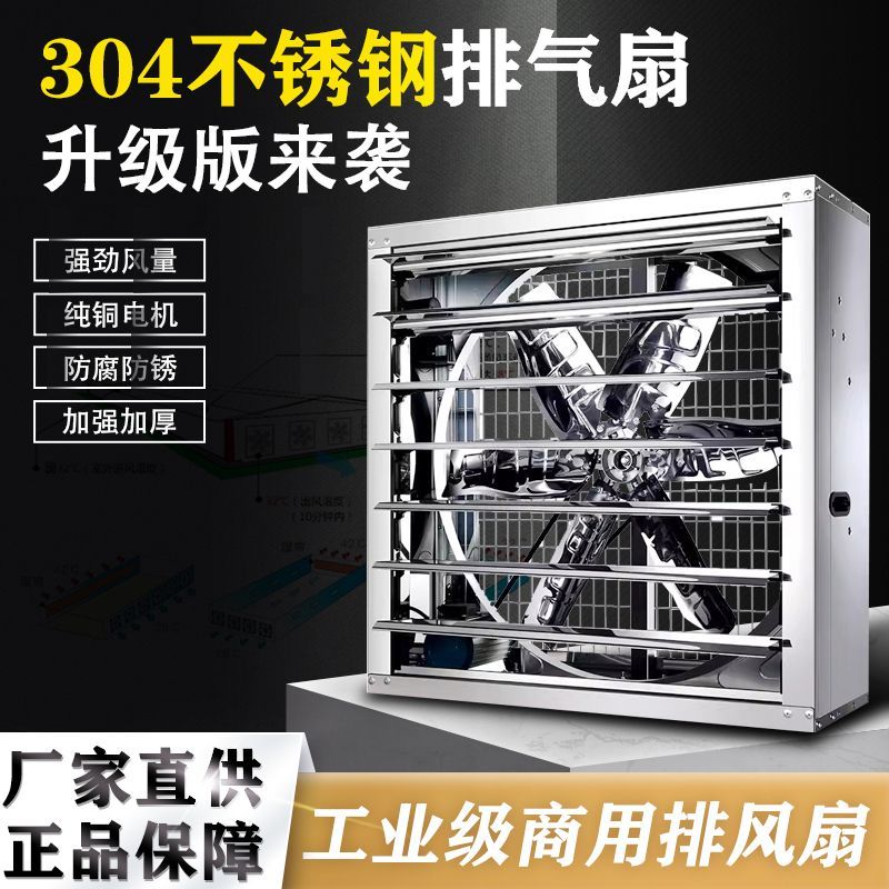 臺灣公司貨 最低價 304不銹鋼工業排氣扇工廠養殖換氣扇畜牧排風扇通風降溫負壓風機 快速發貨