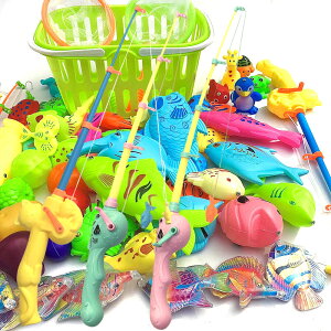 釣魚玩具兒童益智磁性幼兒早教水鉤吊池桿男女小孩寶寶釣魚竿套裝