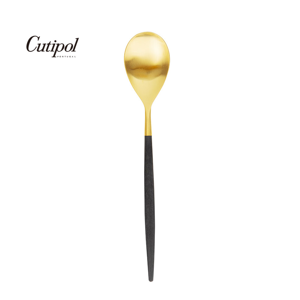 葡萄牙 Cutipol MIO系列個人餐具-21.5cm主餐匙 (黑金)