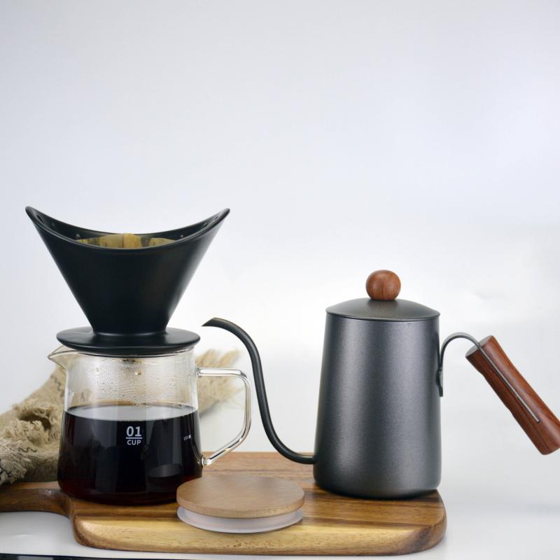 手沖咖啡壺套裝家用滴漏式濾杯玻璃分享壺咖啡V60陶瓷過濾細口壺