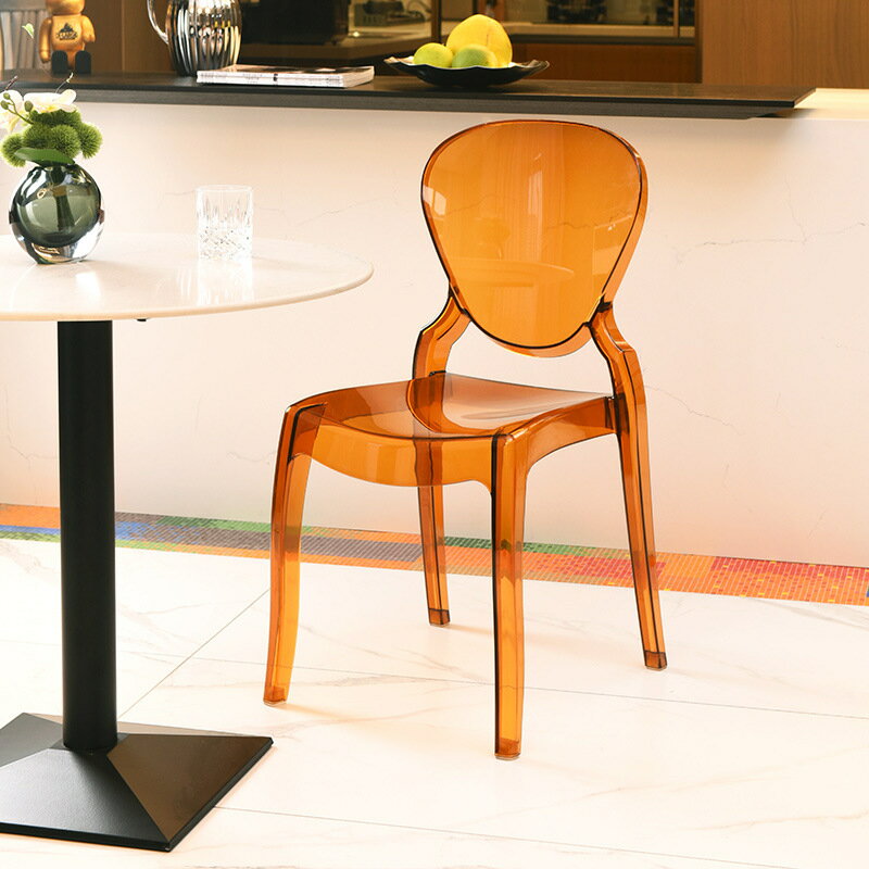 透明餐椅現代簡約幽靈椅創意時尚北歐亞克力網紅水晶ins塑料椅子