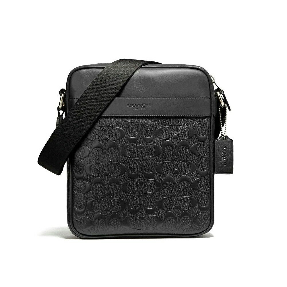 精選★COACH  Chares23 皮革 男款經典老花浮雕斜挎方包 F11741(現貨)~【夏日美包★菲尼斯 國際精品↘3折起】 1
