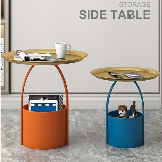 邊幾桌子意式輕奢角幾巖沙發北歐幾板簡創意小圓極客廳收納設計師 dRgX
