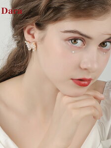 戴拉 925銀針氣質鏤空系列耳環女 年新款高級設計感潮流飾品