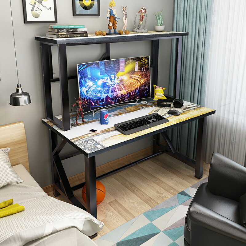 臺式電腦桌簡約家用辦公一體游戲電競桌網咖桌子臥室簡易學習書桌