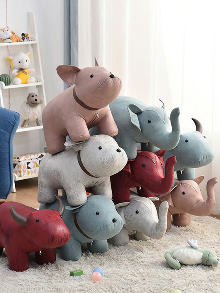 兒童小板凳家用客廳大象凳子動物坐凳卡通創意可愛沙發凳寶寶矮凳