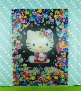 【震撼精品百貨】Hello Kitty 凱蒂貓 文件夾 黑鑽3D【共1款】 震撼日式精品百貨