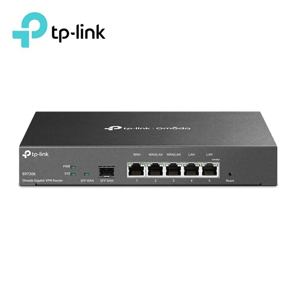 【TP-LINK】ER7206 SafeStream Gigabit 多WAN VPN路由器 防火牆Omada SFP埠