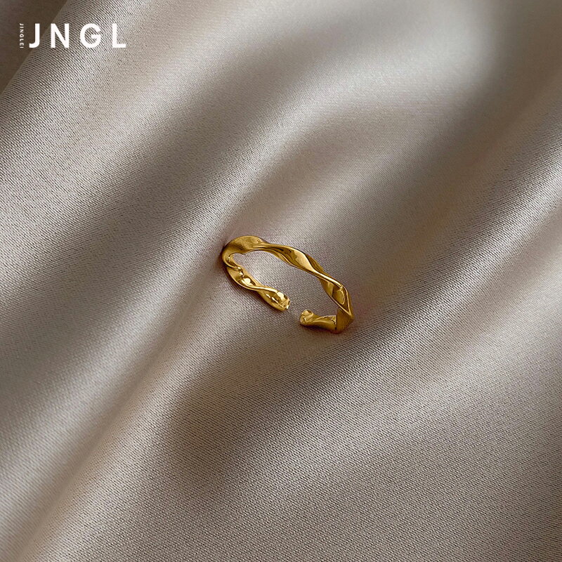 扭曲幾何戒指女ins小眾設計食指指環時尚個性簡約氣質網紅開口戒