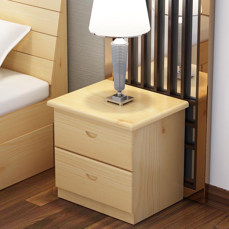 床頭櫃 床邊櫃 床邊收納柜 床頭置物架 實木床頭櫃 全實木床頭柜現代簡約小柜子簡易置物架松木歐式儲物柜臥室收納柜