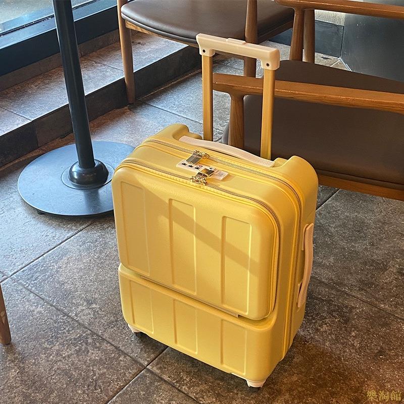 前開旅行箱女多功能20寸出差小箱帶側開行李箱24登機箱
