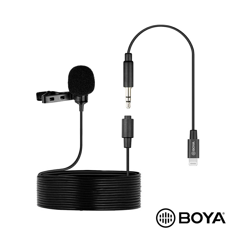限時★.. 【BOYA】 BY-M2 領夾式電容式手機麥克風 APPLE iOS 用 Lighting iPhone 直播 隨插即用 公司貨【夏日限時 全館點數5倍送】