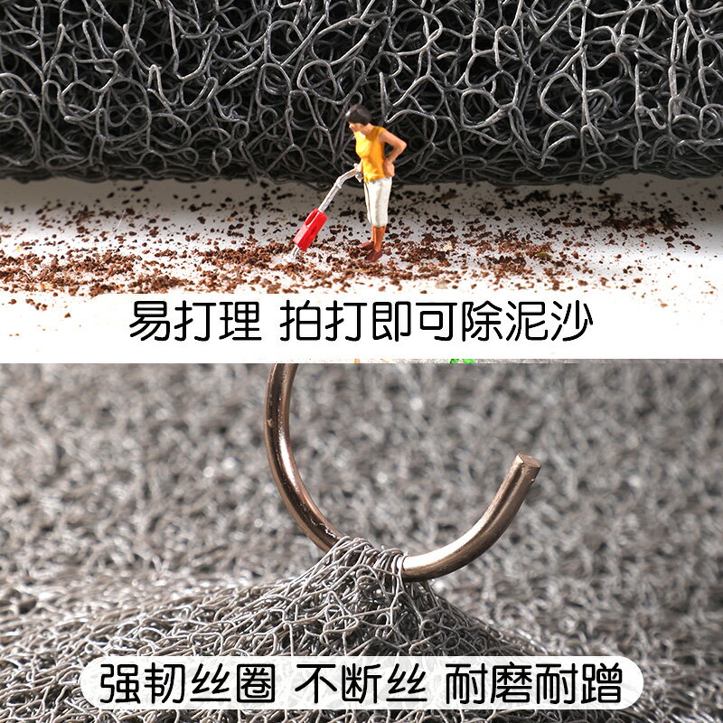 入戶門地墊進門門墊家用大門口塑膠墊子絲圈蹭腳墊可裁剪防滑地毯
