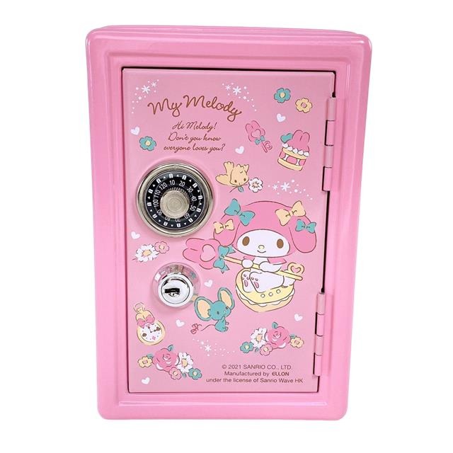 【震撼精品百貨】My Melody 美樂蒂~日本三麗鷗SANRIO 美樂蒂鐵櫃密碼存錢筒 (粉甜點)*99088