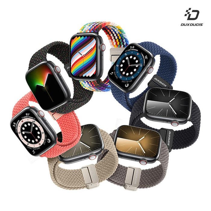 DUX DUCIS Apple Watch S1-S9 Ultra 磁吸扣編織錶帶 單圈錶帶【APP下單4%點數回饋】