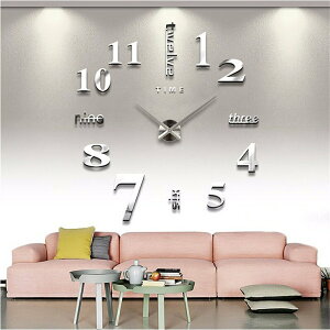 優樂悅~創意掛鐘diy亞克力鐘錶 客廳家居裝飾超大鏡面牆貼時鐘