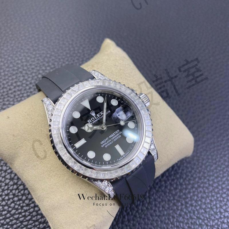 精緻時尚，商務休閒男士鑽石外圈黑色錶盤日期顯示自動機械手錶，高級豪華男士橡膠錶帶腕錶【亞德機械五金家居】 2