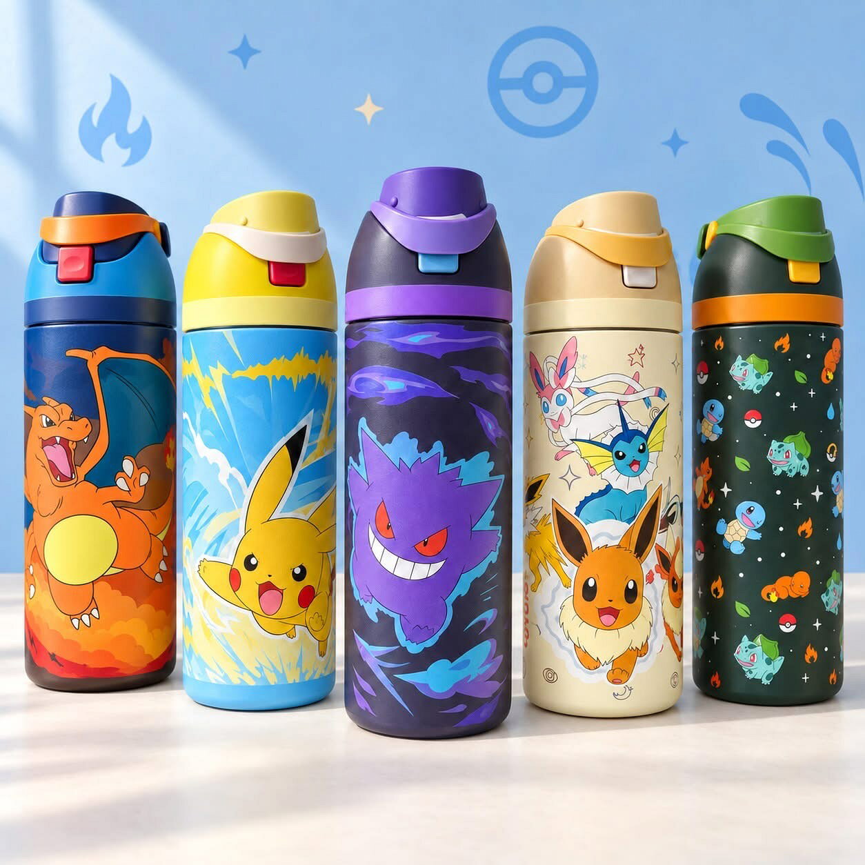 【毒】(代購7天)OWALA x POKÉMON 寶可夢 FreeSip 聯名款吸管杯 保溫杯 雙飲杯 16oz | 480ml