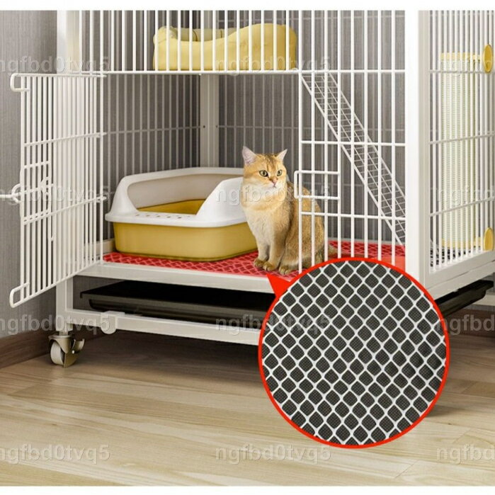 開立發票 免運 貓籠 貓屋 貓籠子 方管豪華閣樓式貓籠 貓窩 貓別墅 貓櫃 貓舍 家用室內 兩層別墅 廁所貓砂盆一體 不占地 2