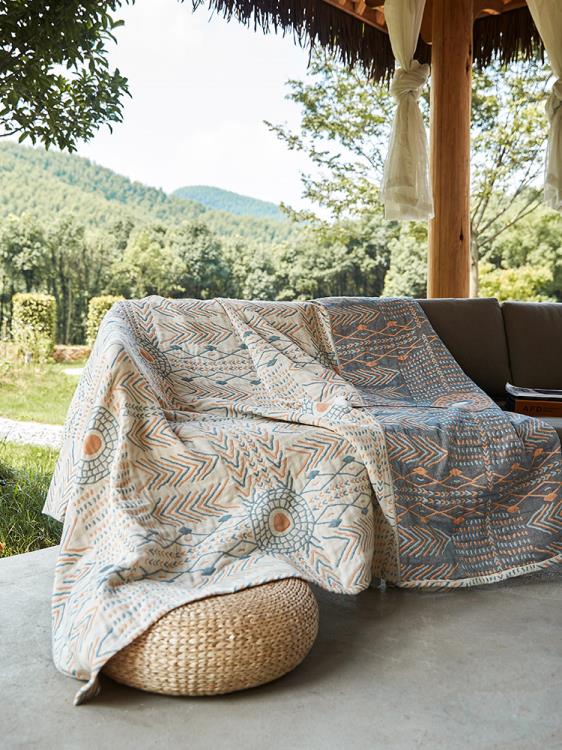 波西米亞純棉沙發套罩巾全棉全包蓋布四季通用沙發墊蓋毯慢生活 領券更優惠