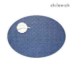 美國 Chilewich 海灣系列 Bay weave 橢圓形餐墊 牛仔藍