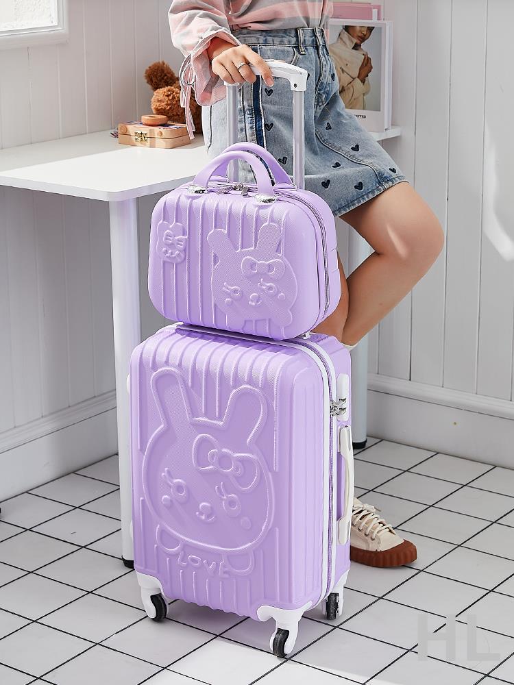 HL 行李箱女兒童卡通可愛網紅20寸登機旅行拉桿箱小型輕便學生密碼箱
