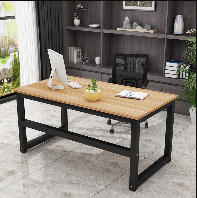【新店鉅惠】加固型簡易電腦桌鋼木書桌時尚簡約雙人辦公桌臺式家用寫字臺桌子