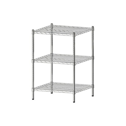 層架/鐵力士架/置物架 荷重型 60x60x90公分 三層電鍍(鎖管)波浪收納架 dayneeds 0