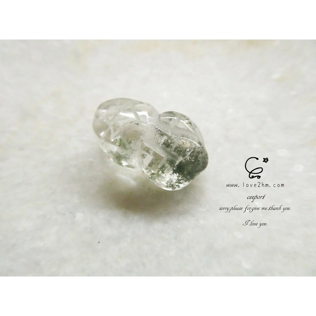 異象水晶 綠幽靈豼貅 6881/綠幽靈/水晶飾品/ [晶晶工坊-love2hm]
