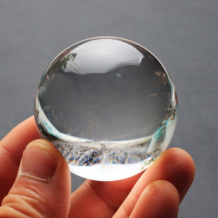 天然白水晶球原石擺件白水晶小球2-6cm圓球