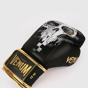 【VENUM旗艦店】 VENUM拳擊手套 亡靈骷髏 黑金 16oz 散打 泰拳 自由 搏擊 綜合 格鬥 MMA UFC