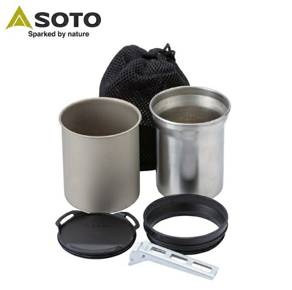 【【蘋果戶外】】SOTO SOD-520 鈦杯/不鏽鋼杯組 水杯 飲料杯 可堆疊收納 登山 露營 旅遊