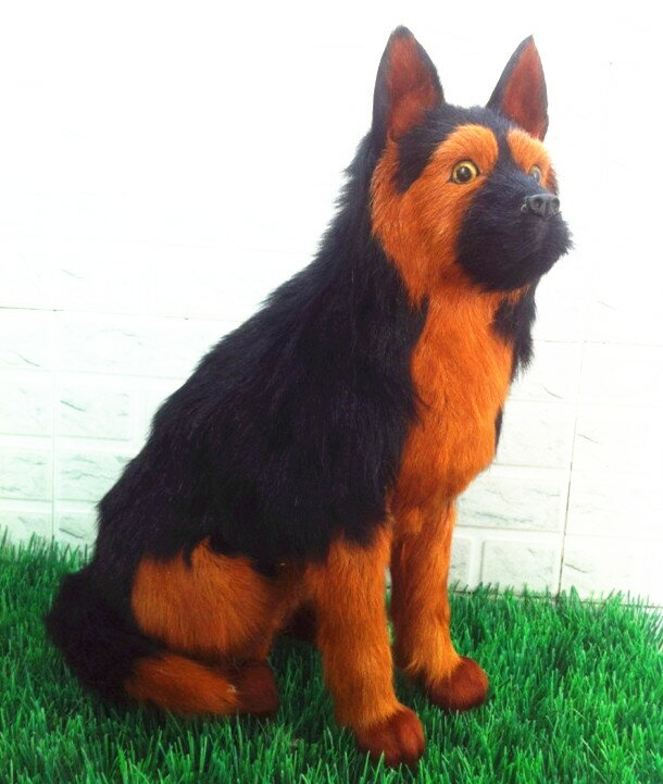 蹲狼狗 仿名犬 狼狗 模擬狗 動物模型 攝影道具教科認知