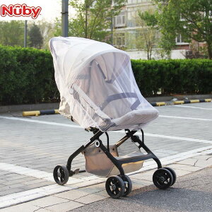 美國nuby嬰兒推車蚊帳全罩式通用加大寶寶推車防蚊罩加密網紗透氣 交換禮物