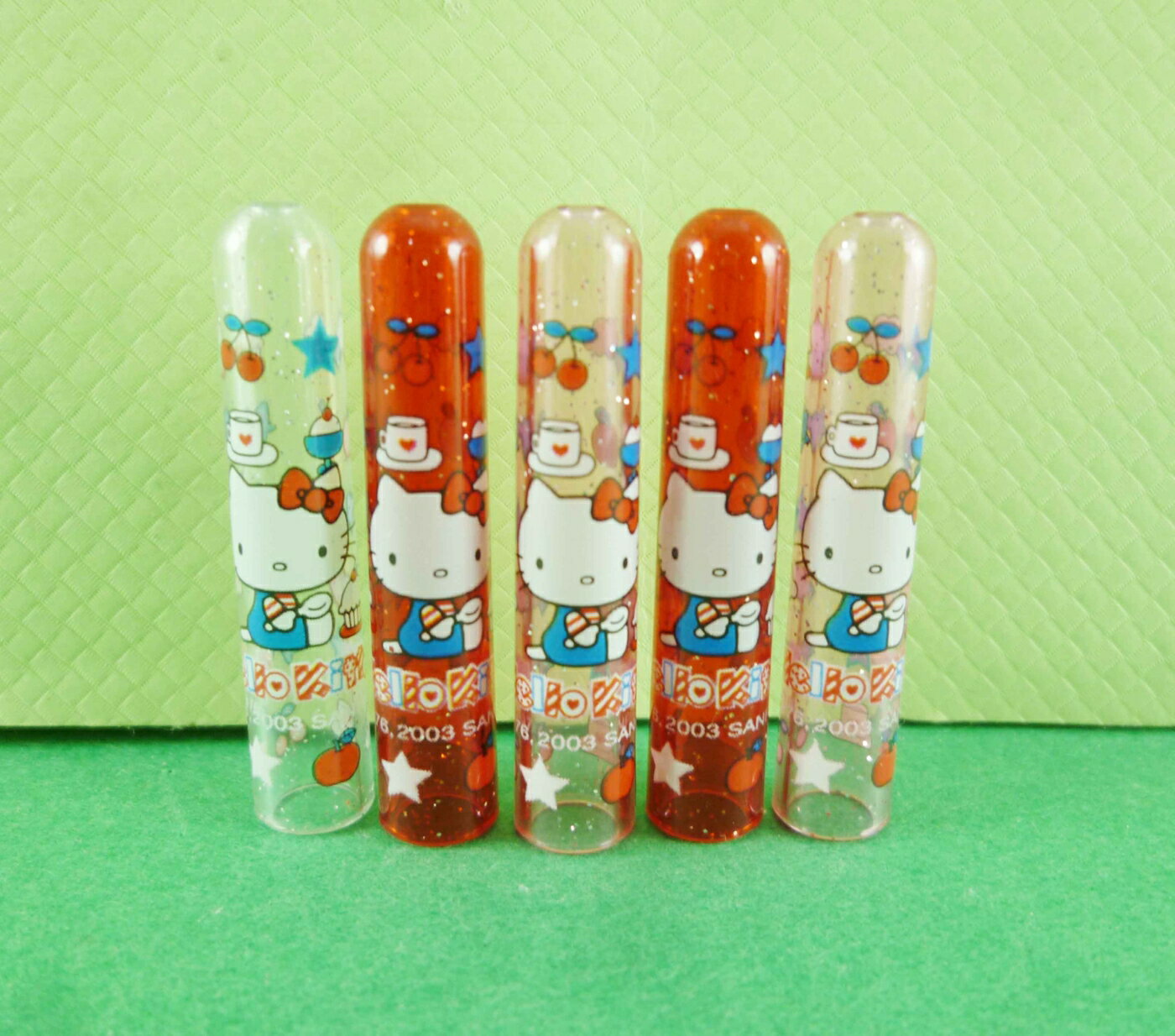 【震撼精品百貨】Hello Kitty 凱蒂貓 鉛筆蓋-5入紅蛋糕圖案 震撼日式精品百貨