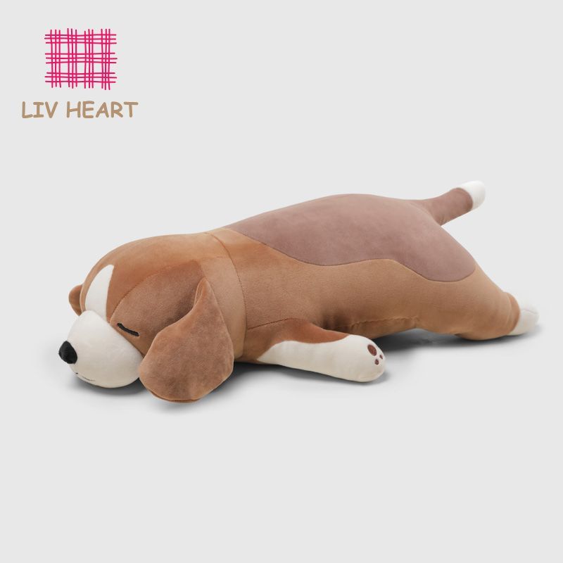【百補品牌熱銷1.4萬件】LIVHEART比格犬狗狗玩偶抱枕安撫睡覺娃娃可愛毛絨公仔生日禮物