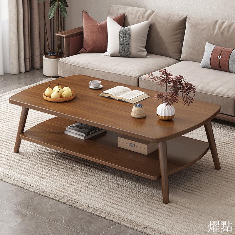 APP下單享點數9% 茶幾桌客廳家用小戶型沙發茶桌中式實木出租屋用創意簡易折疊桌子