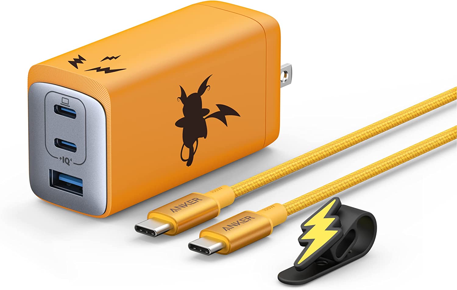 日本 Anker 皮卡丘家族 USB 充電器 充電組 充電線 充電頭 type-c 手機充電 寶可夢 皮丘 雷丘 3