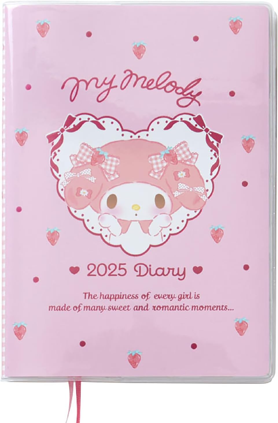 【震撼精品百貨】2025年 掛曆/年曆/手帳~日本三麗鷗Sanrio 美樂蒂2025 B6橫式行事曆-草莓*45512