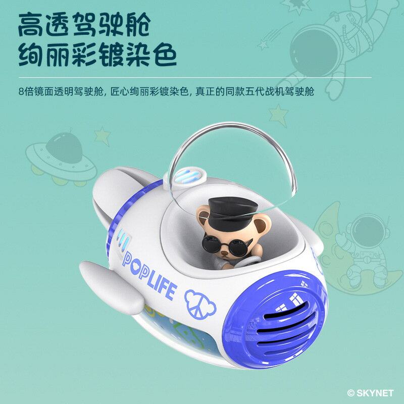 【含稅/免運】 氛圍燈車載香薰泰迪熊發光車內香水擺件香氛潛艇卡通裝飾汽車用品
